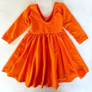 Alice + Ames Dress | Long Sleeve Twirl Skirt | Bright Orange | 3T | GUC